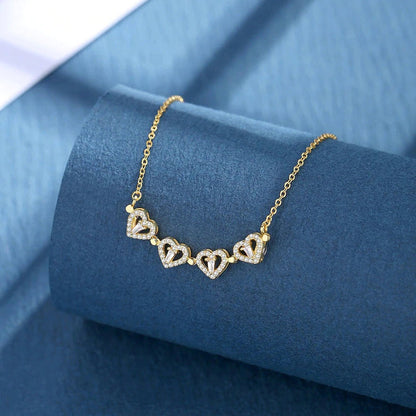 COLLAR 💞Corazoncitos y 🍀Trébol de la buena suerte® para Madre, Esposa, Hija, Hermana 🤩